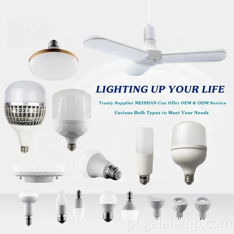 Luz de lâmpada LED de emergência recarregável com bateria embutida